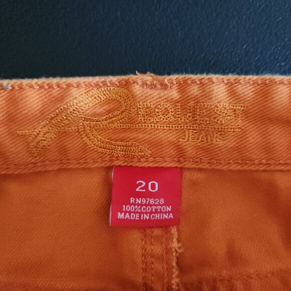 Request Jeans Orange Jeans Straight Leg Grunge Boho Y2K 90s Womens 20 (31x31) - Picture 8 of 12